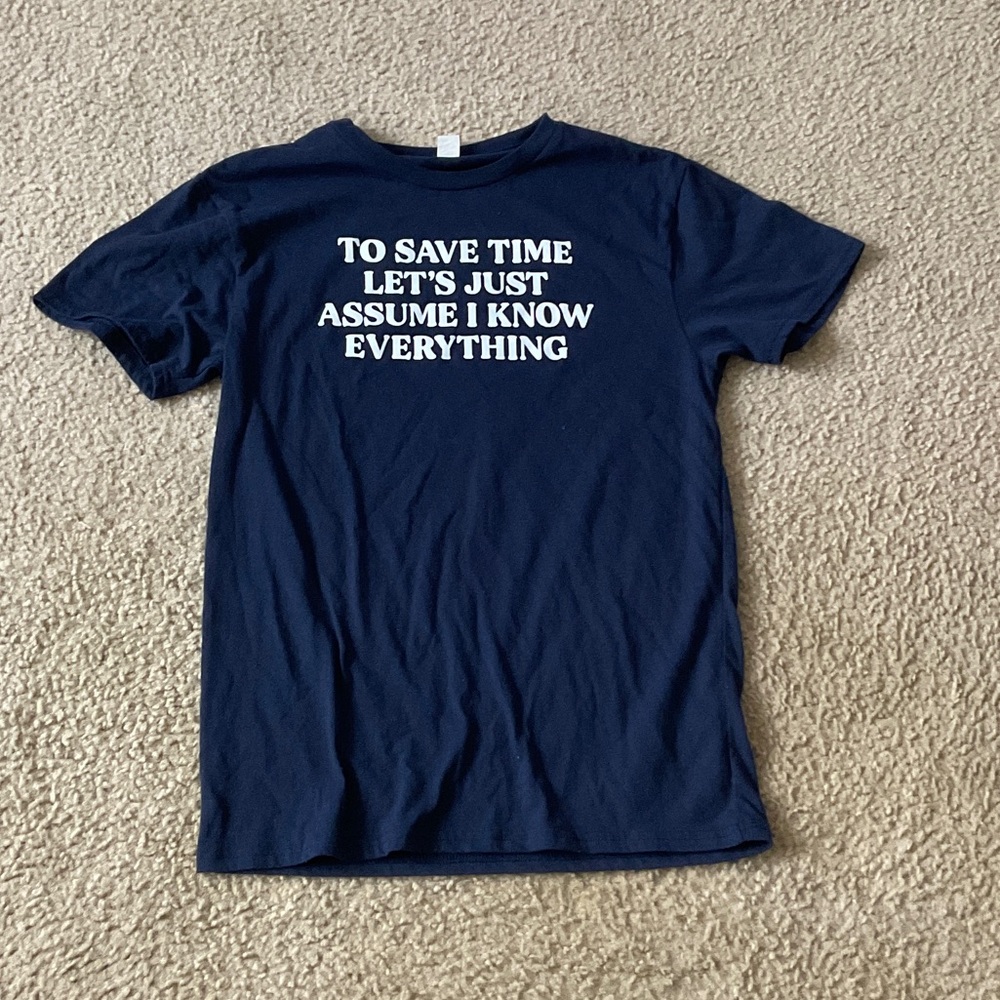 Navy Blue Statement Tee